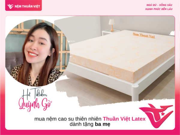hot tiktoker quỳnh gờ mua nệm cao su latex