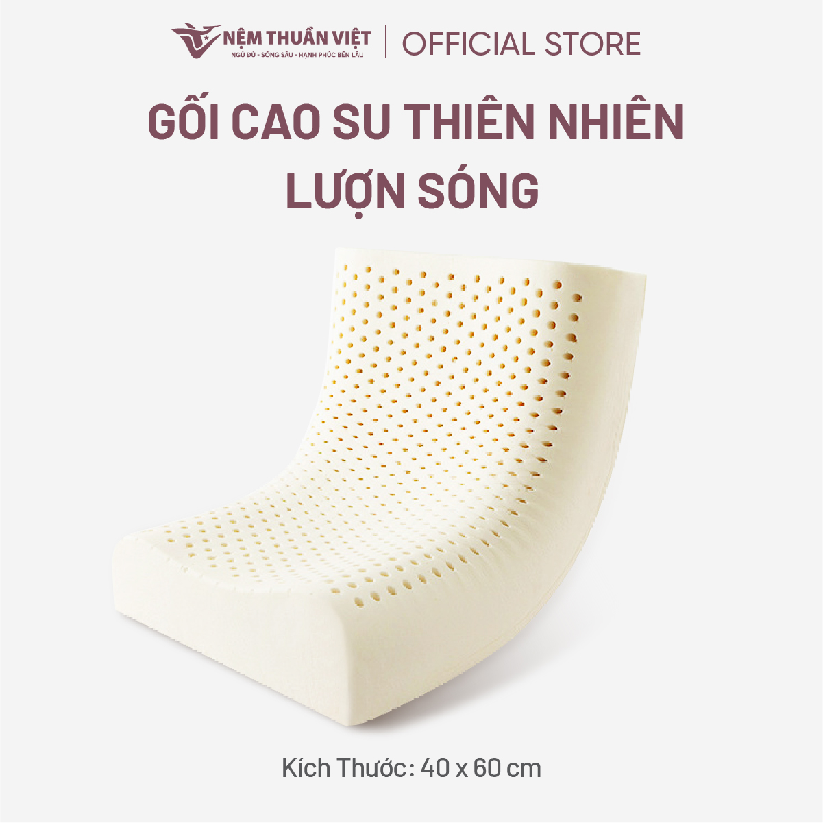 Gối Nằm Cao Su Thuần Việt