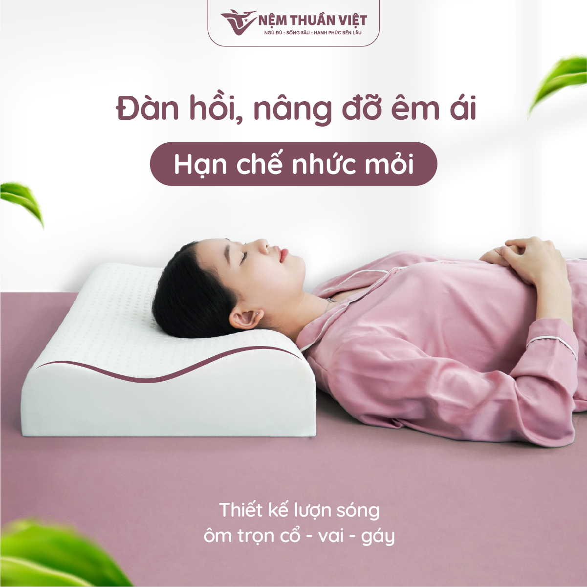 GỐI NẰM CAO SU EC-03