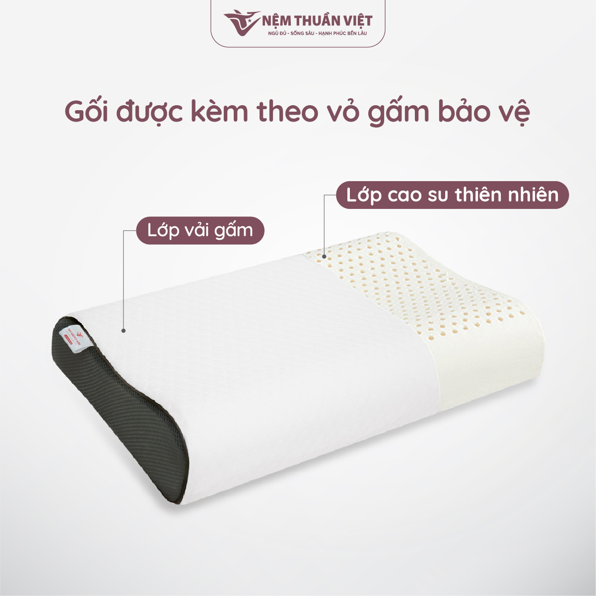 GỐI NẰM CAO SU EC-13
