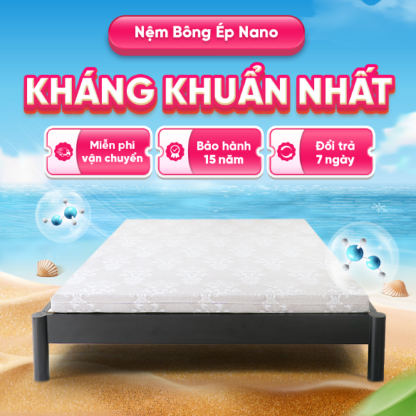 Nệm bông ép Nano Thuần Việt