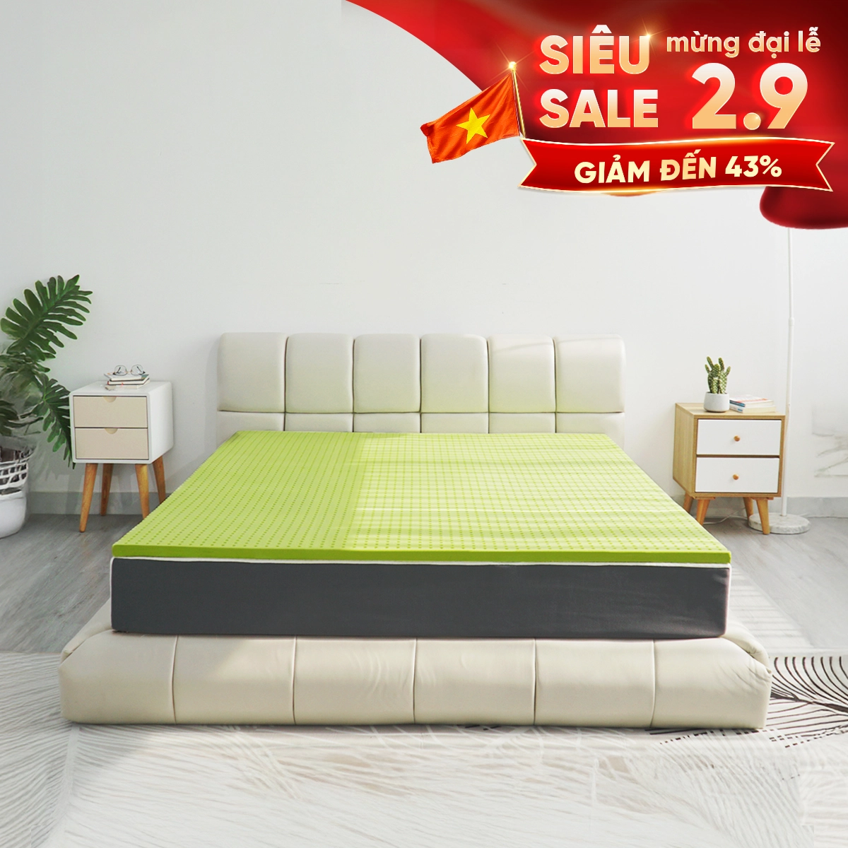 Topper Cao Su Thiên Nhiên Thuần Việt