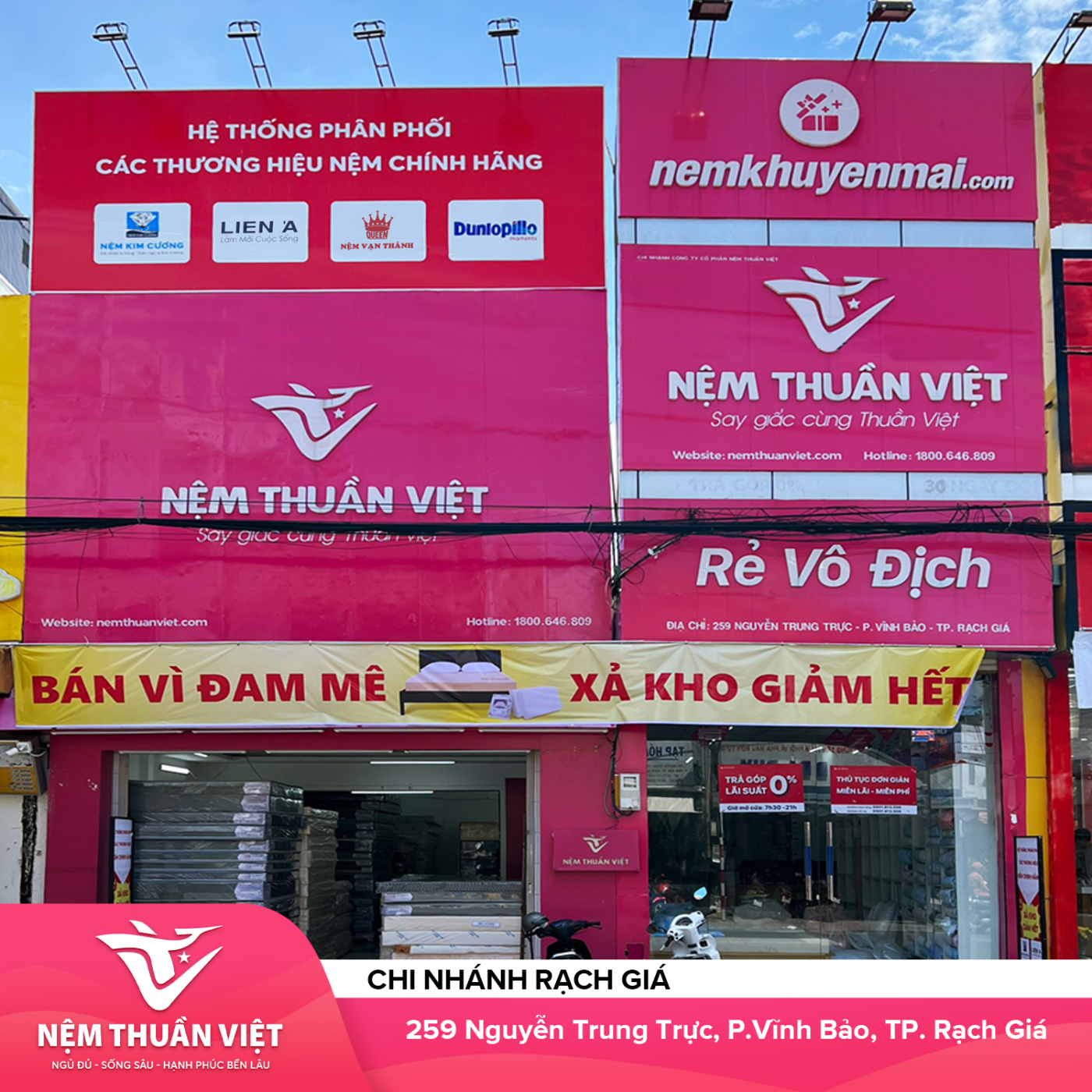 nệm thuần việt rạch giá kiên giang
